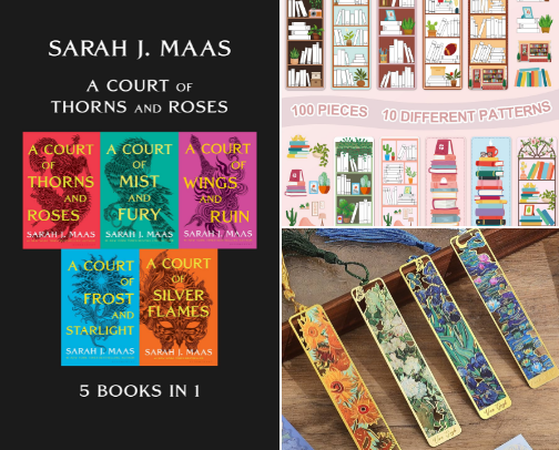 Bookish Goodies 🩷 cover photo collage