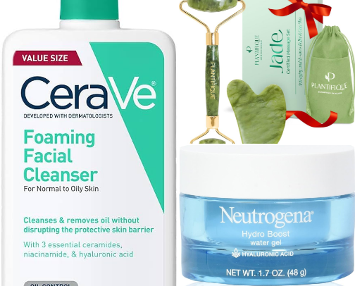 My Simple Skincare Routine for Normal to Oily Skin – Cleanser, Toner, Moisturizer, SPF & Tools cover photo collage