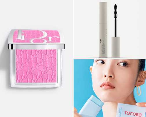 minimalist makeup/hair routine cover photo collage