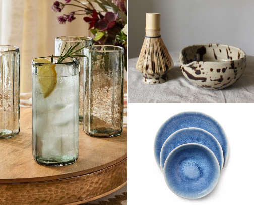 Chic Dinnerware, Glassware & Utensils | Plates, Bowls, Flatware & Hosting Essentials cover photo collage