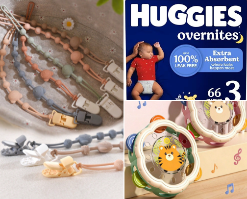 Practical baby products cover photo collage