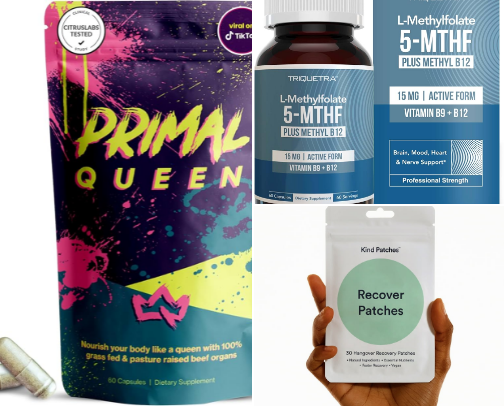 Simple Vitamins! Items that are easy to take and target multiple areas to less the amount needed. cover photo collage