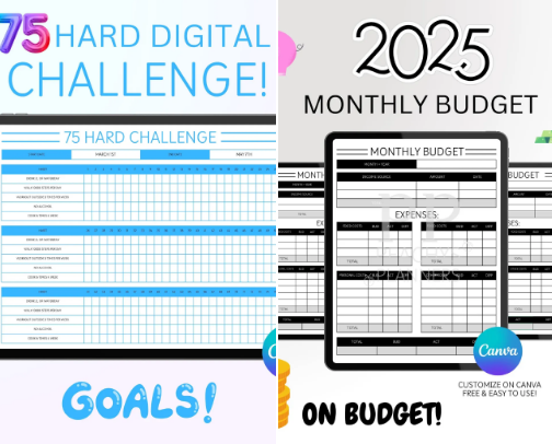 Editable Digital Planners! cover photo collage
