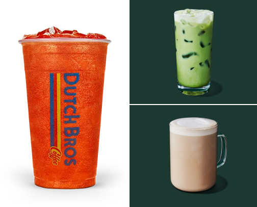 Caffeine and Summer drinks cover photo collage