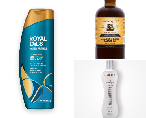 Healthy hair and scalp cover photo collage