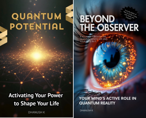 Must-Read Quantum Ebooks: Quantum Potential by Dhanush.K cover photo collage
