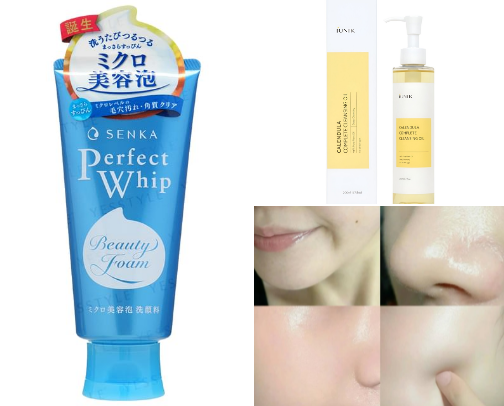 Skincare routine for a BRIGHTENING effect cover photo collage
