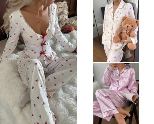 Cute pijamas cover photo collage