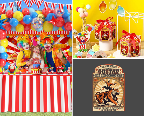 Circus and Carnival Fun cover photo collage