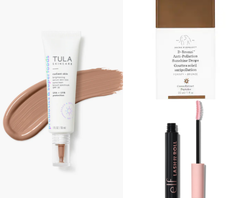 Beauty products cover photo collage