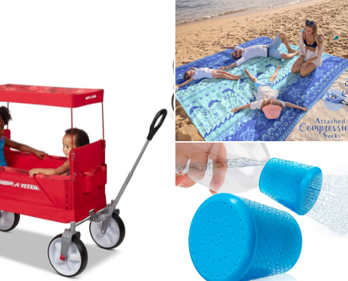 Beach accessories cover photo collage
