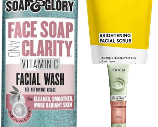 facial cleansers cover photo collage