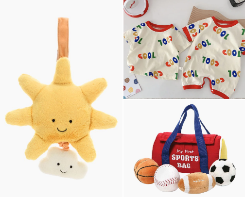 Baby shower gifts cover photo collage