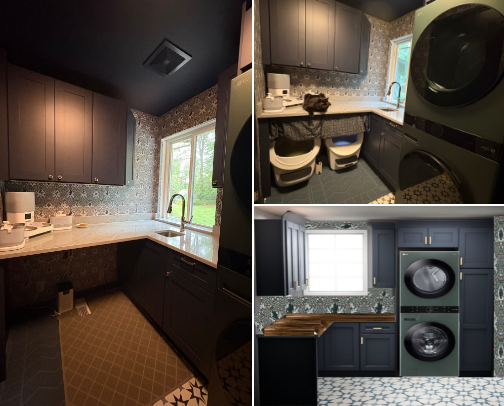Laundry Room Remodel cover photo collage