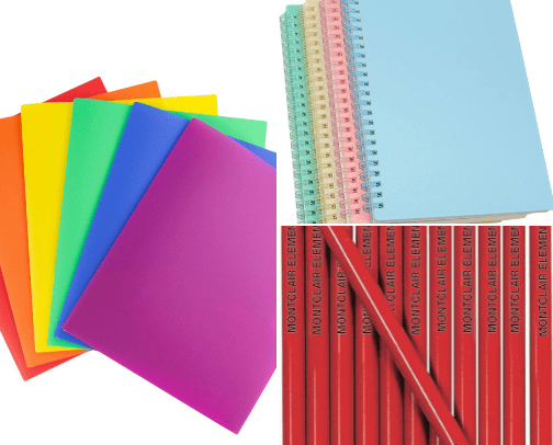 Back to school supplies cover photo collage