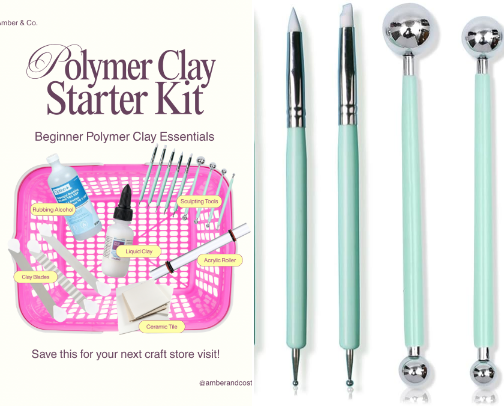 Polymer Clay Starter Kit cover photo collage