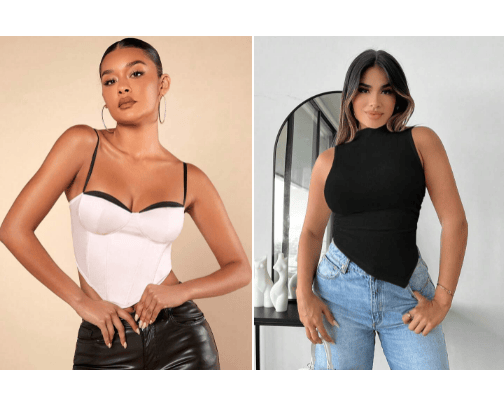 Shein tops cover photo collage