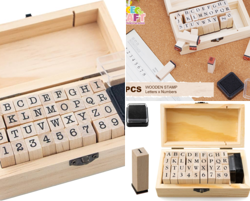 Read Now,Rubber Stamp Letters Numbers and Alphabets,"36 Pcs Small Wooden Rubber Stamps for Card Making, DIY Craft, Scrapbooking Supplies, etc. Set" cover photo collage