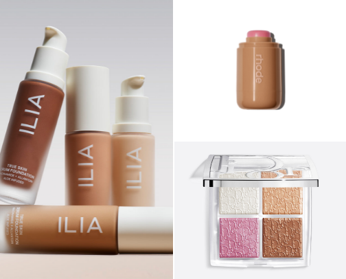 my clean girl makeup routine cover photo collage