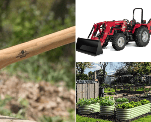 Farm tools cover photo collage