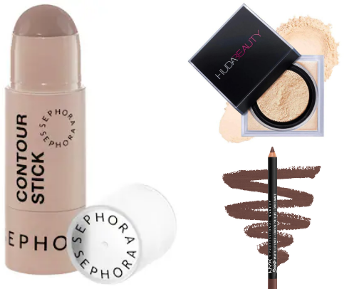 Makeup products cover photo collage