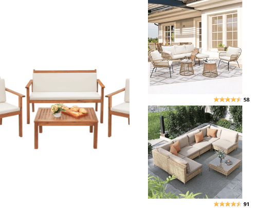 Neutral Patio Furniture cover photo collage