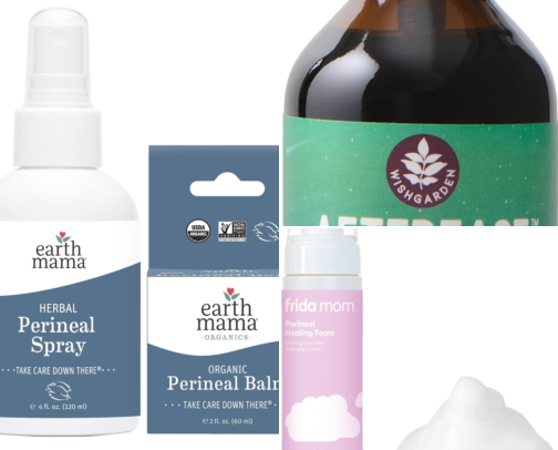 Postpartum recovery necessities cover photo collage