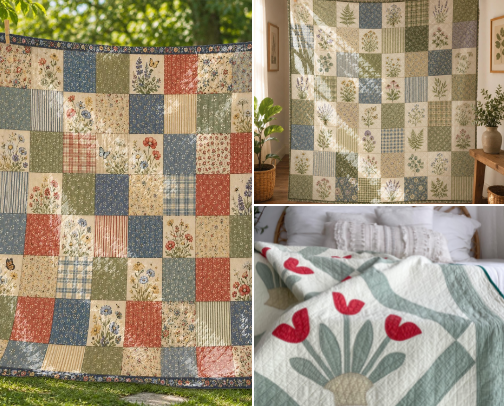 Cottagecore Quilt Core cover photo collage