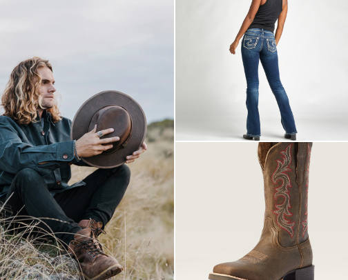 Western outfits cover photo collage