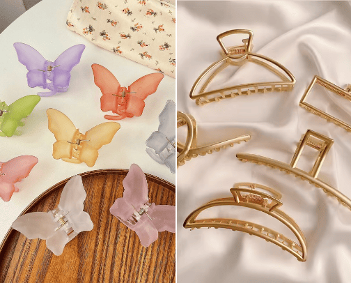 Hair accessories cover photo collage