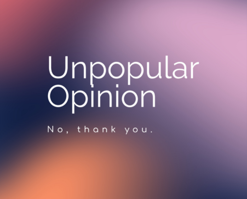 Unpopular Opinion cover photo collage