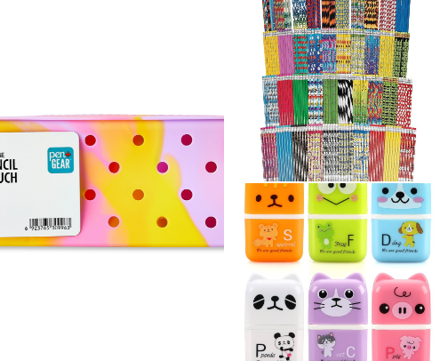 School supplies cover photo collage