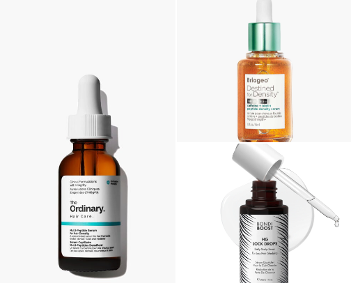 Hair growth products cover photo collage