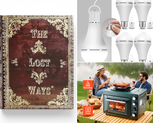 Survival, camping and the outdoors cover photo collage