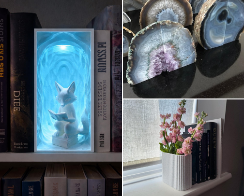 Elevate your bookshelves with these magical accessories cover photo collage