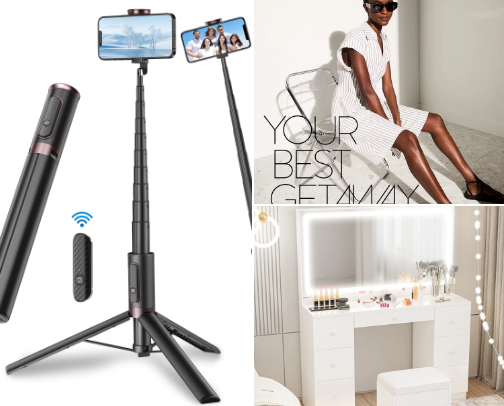 Personal care items and everyday essentials cover photo collage