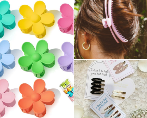 Hair accessories cover photo collage