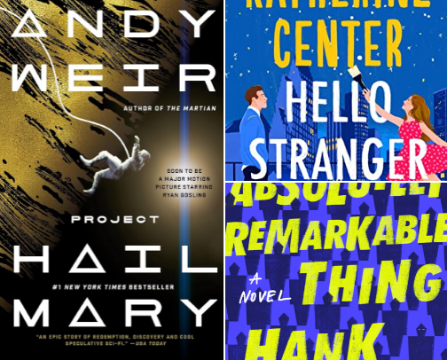 Books to get you out of a reading slump. cover photo collage