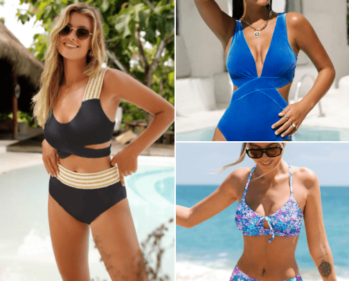 Swim suit finds cover photo collage