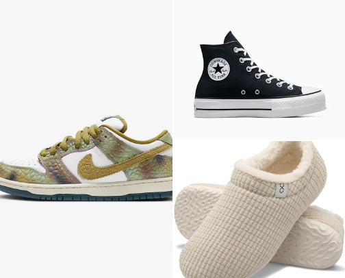 Comfy shoes cover photo collage