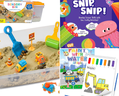 Toddler Sensory Toys for Learning & Play (that will keep them busy!) cover photo collage