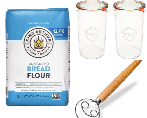 Knead to Know: The Sourdough Starter Pack cover photo collage