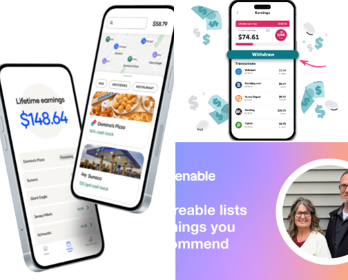 💲. Reward apps.  Let's save money together 💲 cover photo collage