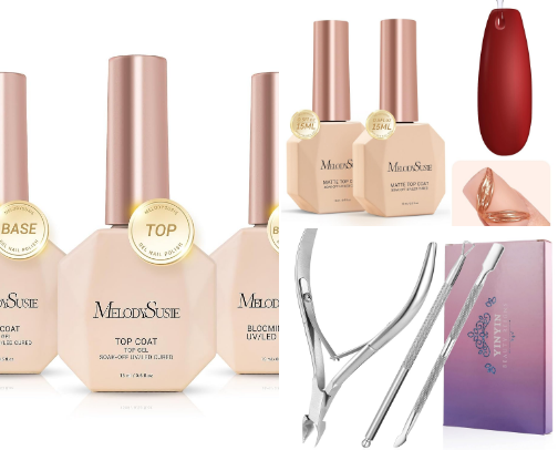 Nail care products cover photo collage