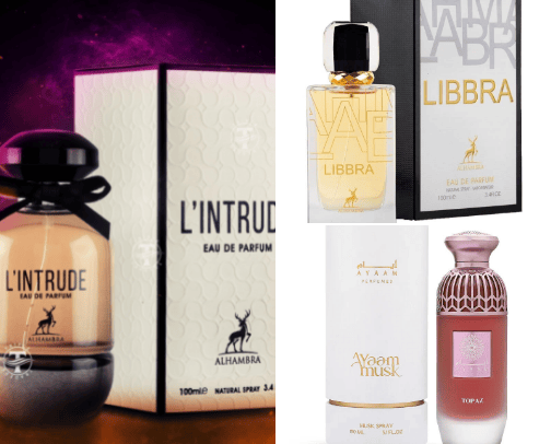 Perfumes designed for her cover photo collage