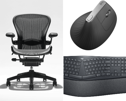Desk pain daily:The ergonomic toolkit cover photo collage