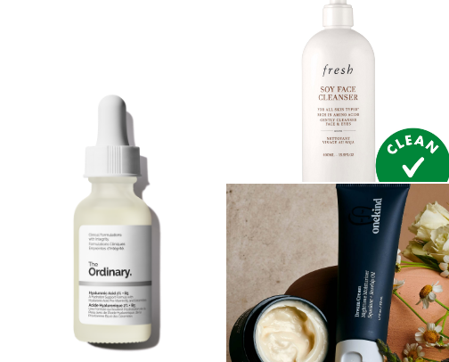 skincare recos 🤍 cover photo collage