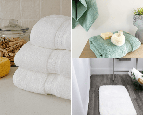 Pillows Linen and Towels for Massage cover photo collage