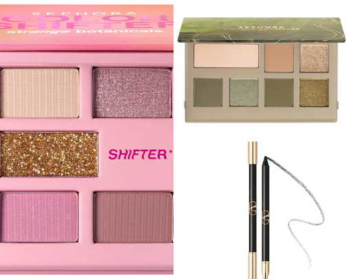 Eye makeup products cover photo collage