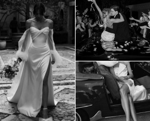 Wedding dresses cover photo collage